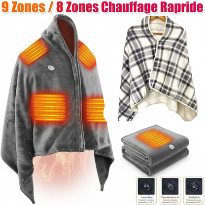 Electric Heating Body Warming Shawl Blanket Outdoor Camping Multifunctional Shawl Heating Blanket USB Charging Washable Leg Cove