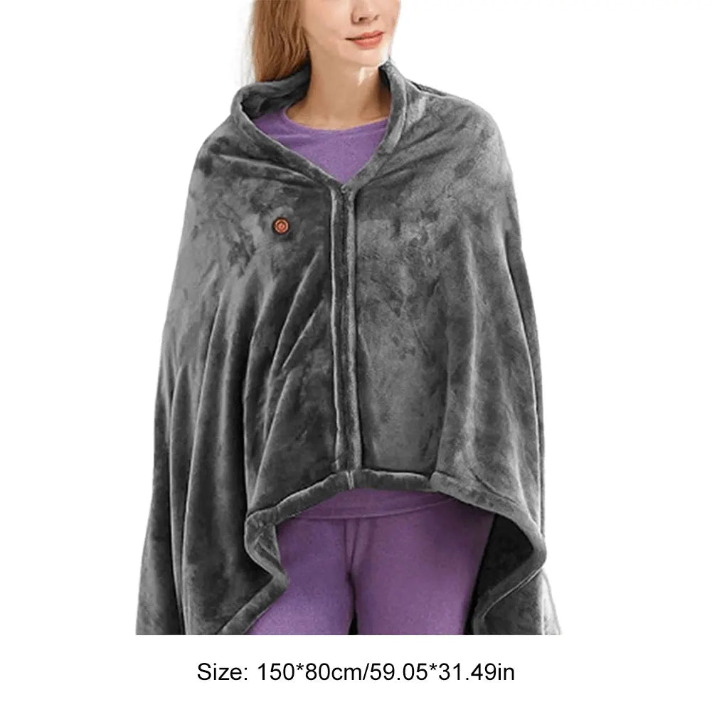 Electric Heating Body Warming Shawl Blanket Outdoor Camping Multifunctional Shawl Heating Blanket USB Charging Washable Leg Cove